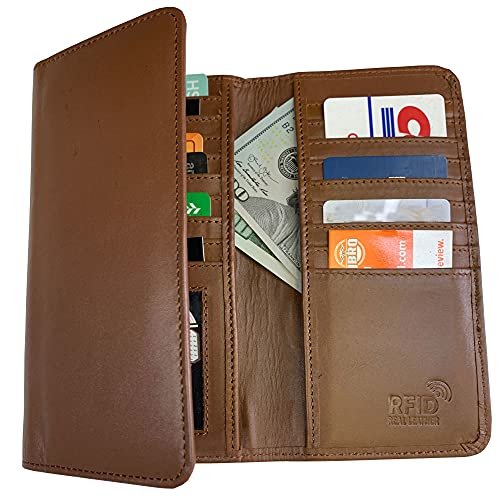 Image of IBRO Long Bifold RFID Blocking Motorcycle Chain Wallet for Men