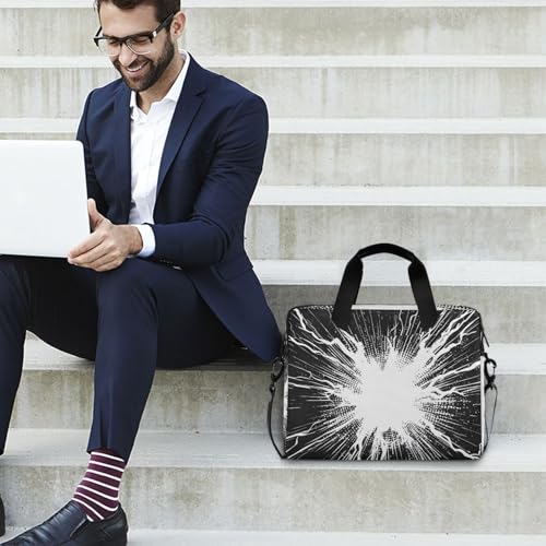 Maletín negro y blanco para laptop ALAZA 13-15.6 pulgadas miniatura 2