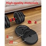 Adjustable Dumbbells, 10/25/35/55/70/90lbs Free Weight Set with Connector, 4 in1 Dumbbells Set Used as Barbell, Kettlebells, Push up Stand, Fitness Exercises for Home Gym Suitable Men/Women - Image 5