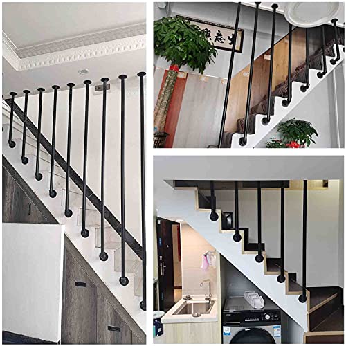Main courante d'escalier en fer forgé avec support mural robuste pour kit complet