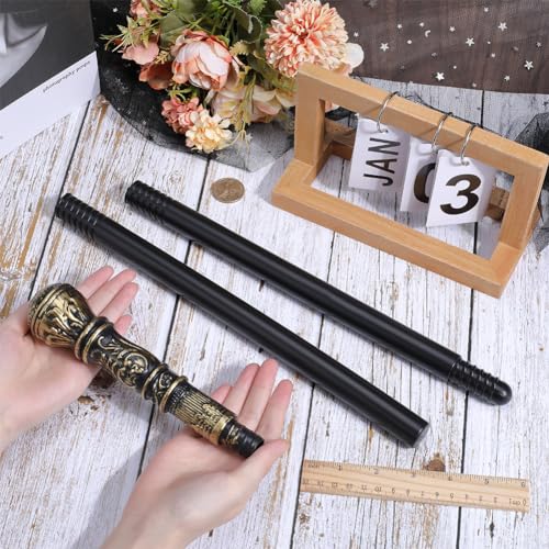 Image of GORGECRAFT Antique Cane Vintage Walking Stick Halloween Party Decorative Cosplay Costume Cane Handle Knob Costume Accessories