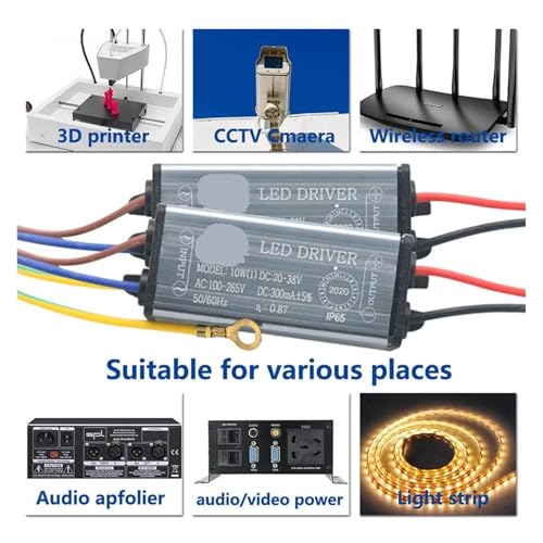 Alimentation LED 20W driver transformateur AC85V-265V DC20V-38V 600mA IP65 - 6