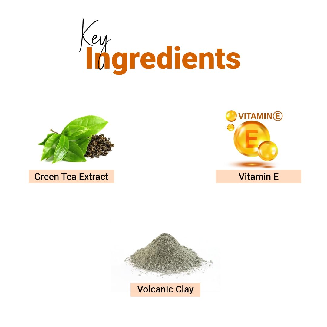 Vedic Line Alpha Brightning Pack, Reduce Spots And Acne With Volcanic Clay & Green Tea Extract For Clear Skin, 100Ml, 1 Count 2
