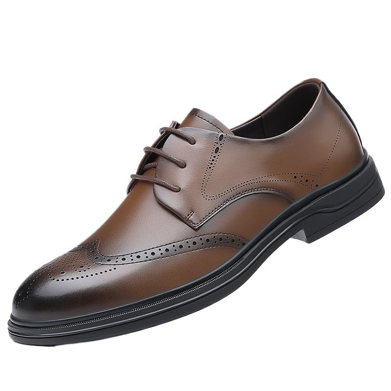 Mens Comfortable Dress Shoes Classic Lace-up Formal Tuxedo Shoes Men's Dress Shoes Casual Oxford Shoes Business Formal Shoes Anti-Slip Low Top Non Slip Prom