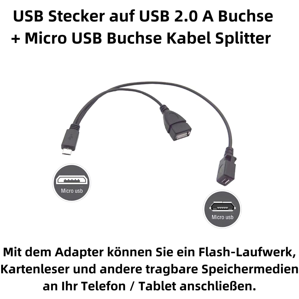 iJiZuo Adattatore Micro USB a USB C [2 Pezzi], Micro USB (Maschio) a USB C (Femmina) Adattatore