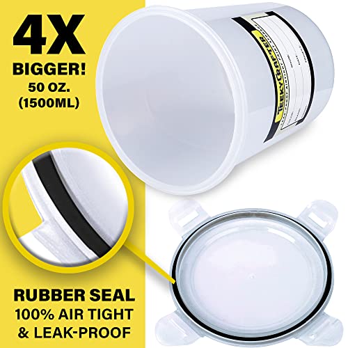 Teekycrafter 2Pcs Paint Storage Containers For Leftover Paint Cans | Storage Paint Container | Airtight Paint Container | Cups Paint Cups With Lids - Paint Containers For Leftover Paint Cup #TOP2