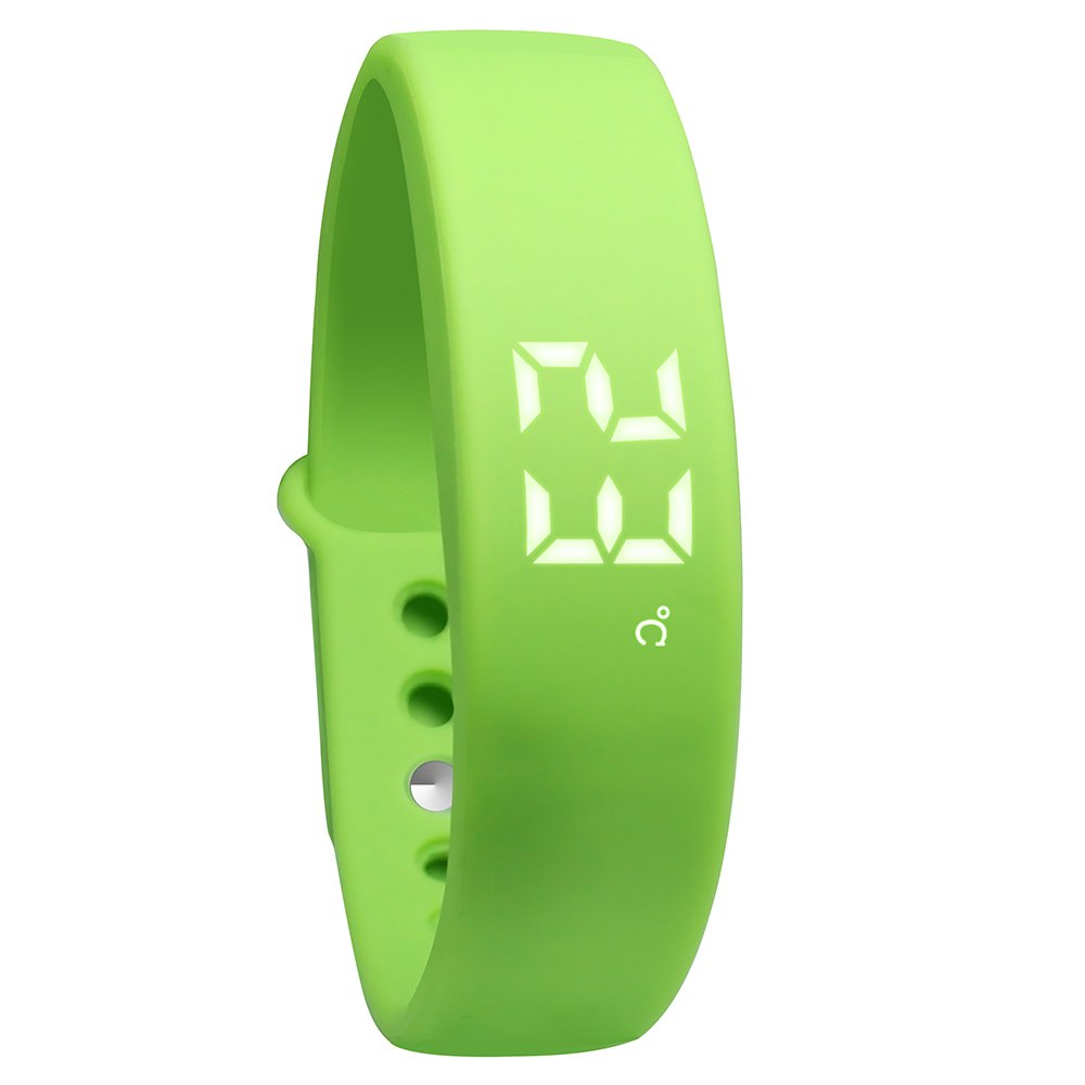 Smart Bracelet Watch Fitness Sports Activity Tracker Pedometers Long Standby Display Steps Distance Calories Burned Temperature Timer Health Sleep Monitor