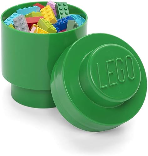 Miniatura 2 de LEGO Caja de almacenamiento Brick 1 Redondo Verde Oscuro