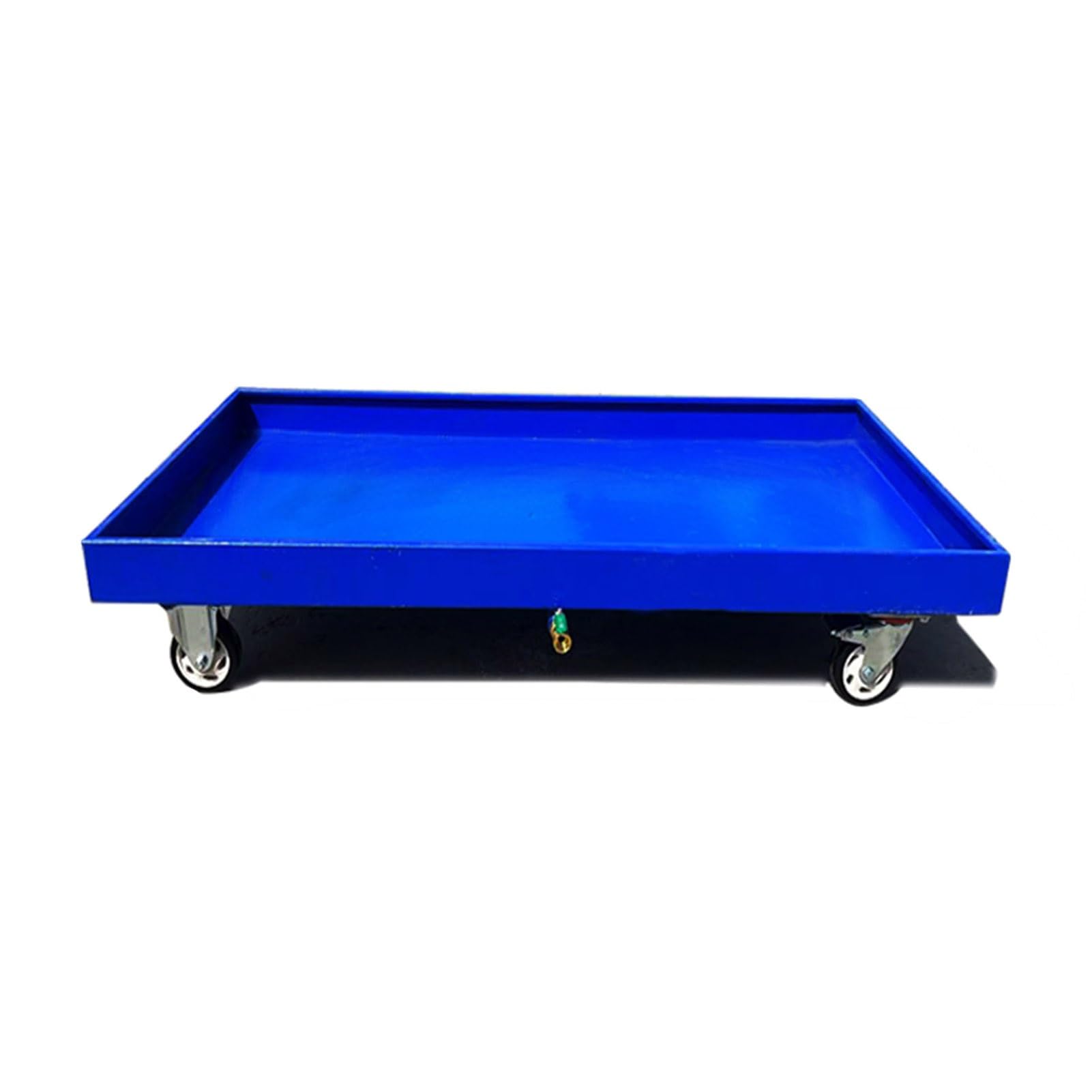 PFCDZDU Drum Containment Spill Pallet, Nestable Paint Bucket Leakproof Platform, Industrial Garage Storage Metal Tray with Drain, High Load Capacity (Color : Blue-2 pcs, Size : 49.2