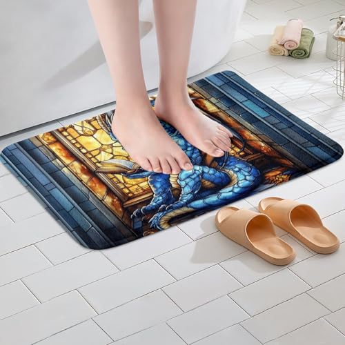 Tapis de sol absorbant dragon chic et patchwork géométrique pour enfant - 5