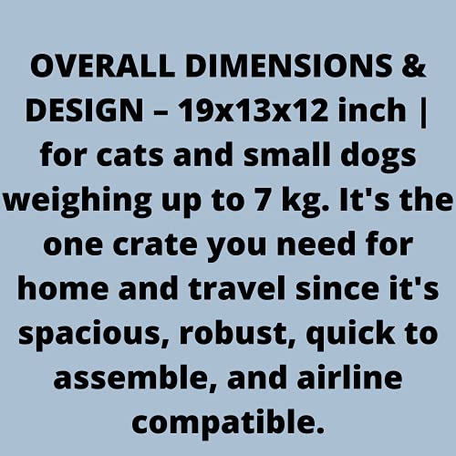 Savic-Zephos-1-Pet-Carrier-19-x-13-x-12-inch-Travel-Transport-Carrier-for-Small-Dogs-and-Cats-Weighing-up-to-7-kg-Suitable-for-Water-Road-and-Train-Transport-Blue