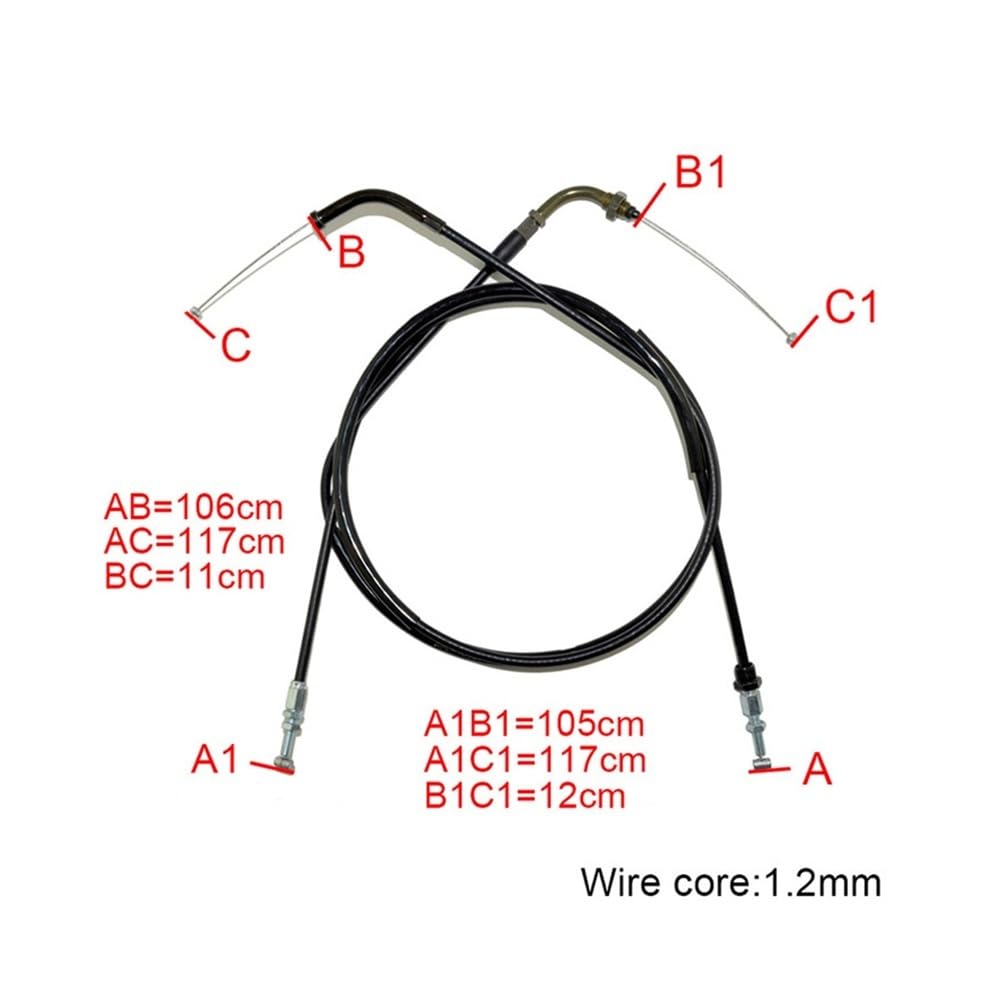 Cable de línea de acelerador de motocicleta compatible con HONDA Steed-400 VLX NV400 Steed VT600 Shadow Magna 250 Xelvis250