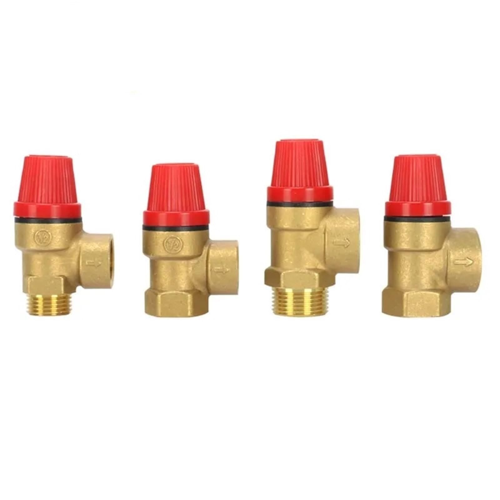 valvola di riduzione 1 pz Valvola di sicurezza in ottone Interruttore di scarico per scaldabagno Filo interno ed esterno Valvola di sicurezza in ottone 1/2" 3/4" valvola limitatrice pressione(3/4",MAL