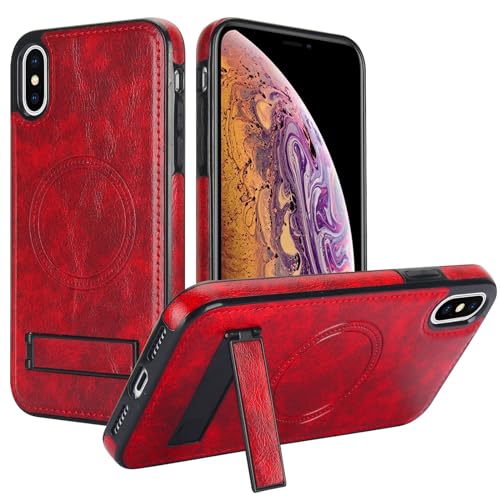 Coque iPhone XS Max Cuir Magnétique Wine Red : L'Élégance de Protection Intégrale Haute Qualité