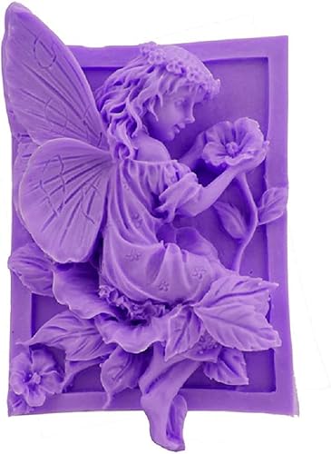 Miniatura 1 de ZKAYX - Moldes de silicona con forma de hada, hermosos moldes de jabón para manualidades, moldes de manualidades de ángel, moldes de jabón hechos a