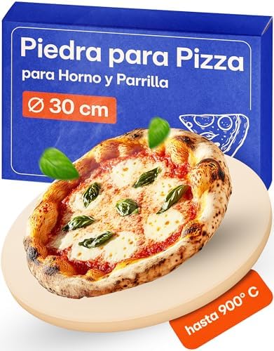 Pizza Stone Round Oven 30 cm – Refractory for Gas Grill and BBQ – Cordierita for a Crispy Dough