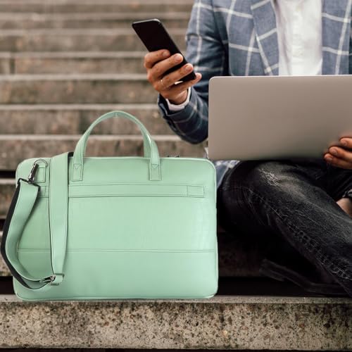 Image of Nautica Padded Laptop Sleeve Stylish Leatherette Bag | Waterproof Protective Cover with Handle & Detachable Sling Strap | Compact and Comfortable for Travelling | Suitable up to 15.6 Inch Laptop