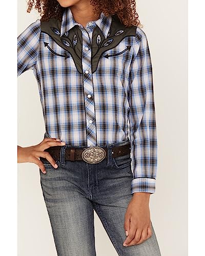 Roper Girls Navy Western Fancy Applique L/S Shirt (XL)3