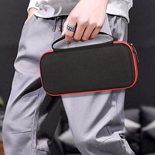 habbipet Switch Lite Carrying Case,Carrying Bag for Accommodated Switch Lite Accessories with 1 pcs Glass Screen Protector-1 USB C Cable & 2 Thumbstick Caps - Red-Black Color