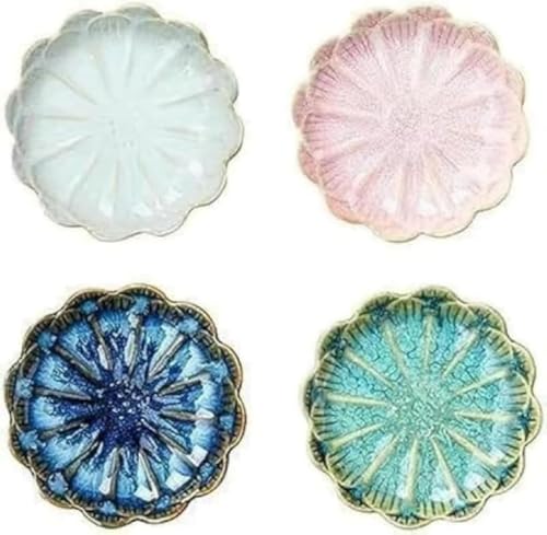 CokBlu 伝統の風情を日常に取り入れる和風小皿 料理の彩りを引き立てる手作り感あふれる日本盤 家庭料理やお茶会に最適な食器セット