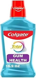 Colgate Total Gum Health Antiplaque Mouthwash, Clean Mint 16.90 oz (Pack of 7)