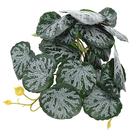 ifundom Reptile Plant Decor Artificial Terrarium Plant for Reptile Tank Safe Dynamic Hiding Spot for Lizards Snakes Frogs Easy Installation