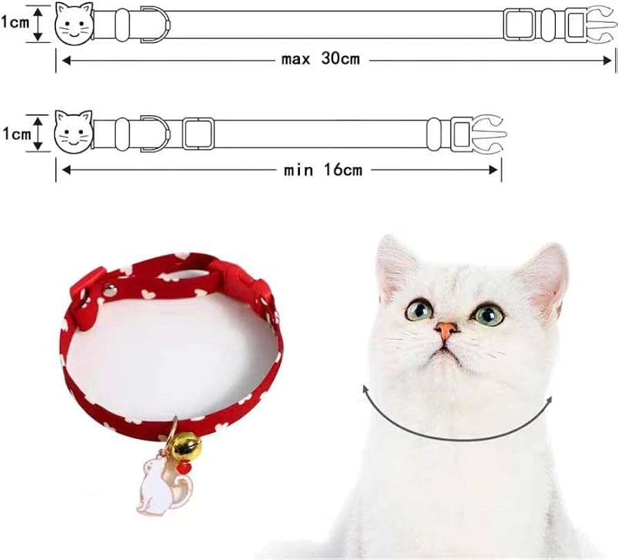 Amazon | 猫 首輪 鈴付き 猫の首輪 猫用首輪 サイズ調整可能