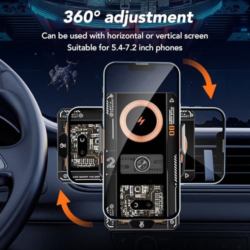 Soporte para automóvil con sujeción automática que soluciona la batería baja con 66W 4