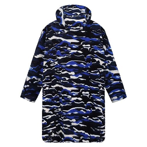 Kids Cosy Borg Fleece Oversized Hoodie Poncho4