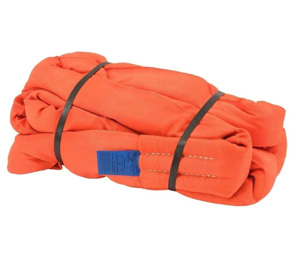 Mytee Products 35 ft Orange Polyester Endless Round Sling 40000 LBS Vertical Capacity | 32000 LBS Choker | 80000 LBS Basket | Heavy Duty Endless Sling