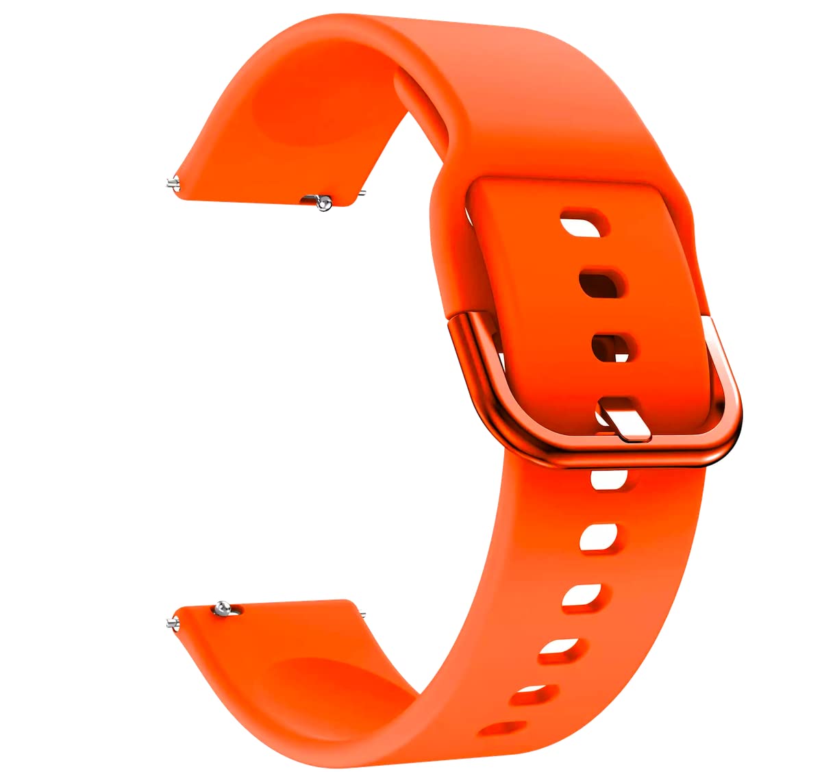 AYOSHRI Watch Accessories 20mm Strap Band With Metal Buckle for Amazfit Pop | Pop Pro, Fire Boltt Ninja Call Pro Plus Bsw053 | Neptune Bsw044, Realme Dizo Watch 2, Boat Wave Pro 1.69 Smartwatch (M Orange)