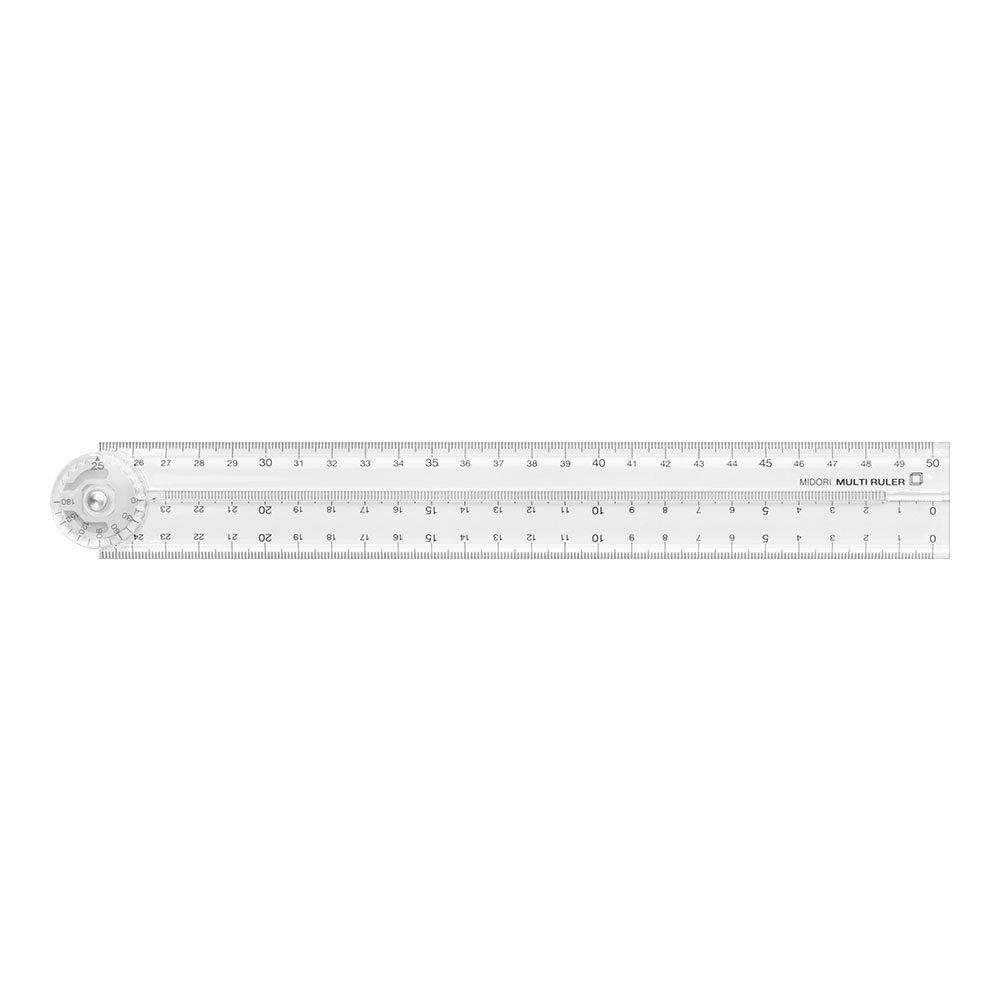 Règle multi 50 cm Midori transparente pour tracer de longues lignes
