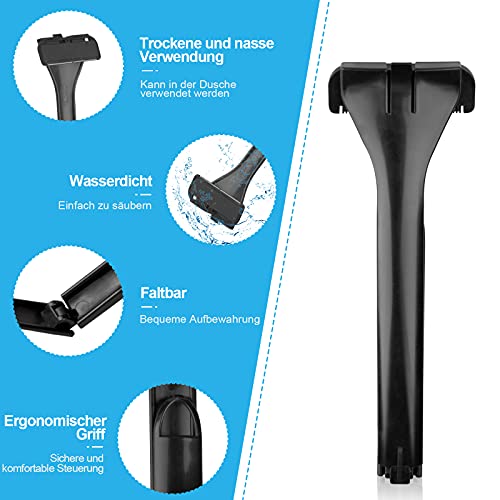 Rückenrasierer Herren, AZ GOGO Körperrasierer mit 1 Ersatzklinge, Faltbare Rücken-Rasierapparate Rasierer Herren… - Image 5