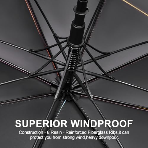 Image of G4Free 47 /54 /62 /68 Inch UV Protection Golf Umbrella Auto Open Vented Double Canopy Oversize Extra Large Windproof Sun Rain Umbrellas