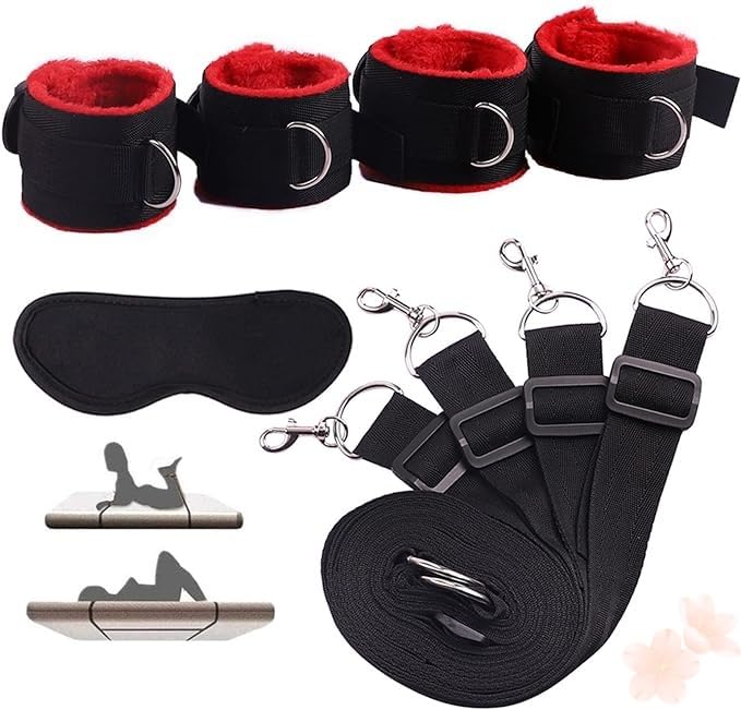 Sangle de yoga en nylon et son masque de nuit occultant pour relaxation