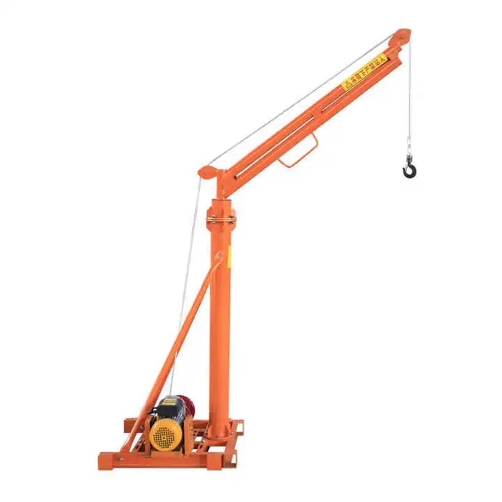 Elektro-Seilzug Hebekran um 360 Grad drehbar, 200 kg, kleiner Mini-Motorkran für den Außenbereich, Affe(220V 12M 100KG)