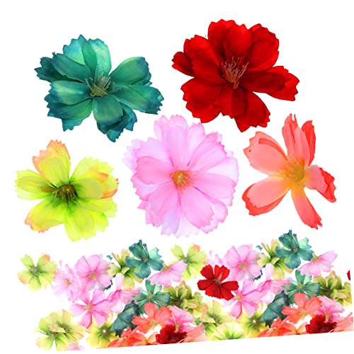 Vaguelly 50Piezas Cabezas De Flores Artificiales De Ciruela Decoración para Manualidades Bodas Rosas Rojas Flores Falsas