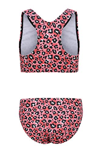 HowJoJo Big Girls Two Piece Bikini Swimsuit Leopard Bathing Suit Swimwear Size 8/7-82