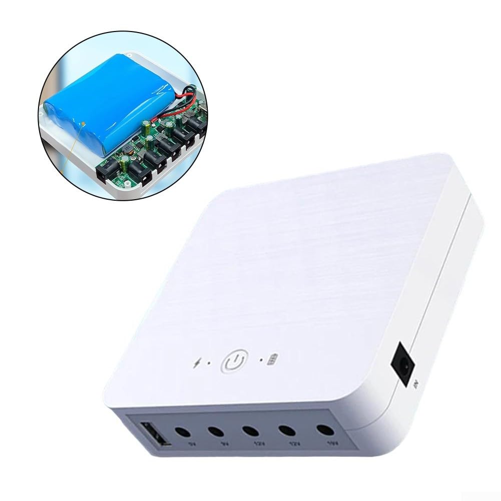 Mini onduleur compact 13200 mAh sans interruption pour routeur fiable et sauvegarde du système de sécurité