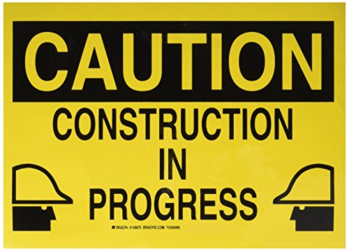 Panneau de chantier Construction in Progress Brady 126875 jaune et noir