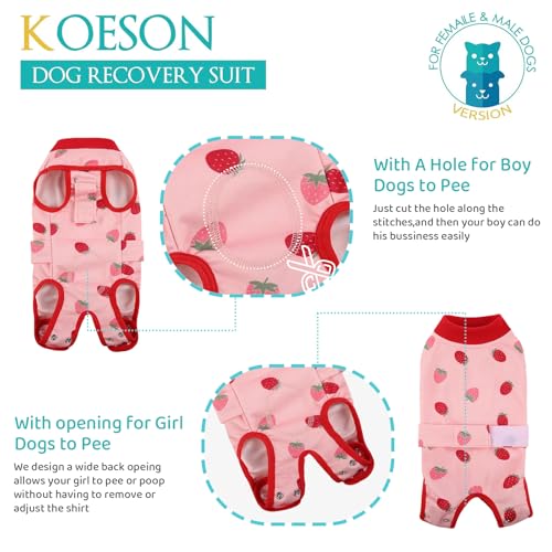 Image of KOESON Lightweight & Soft Surgery Recovery Suit for Large Dogs Female Male