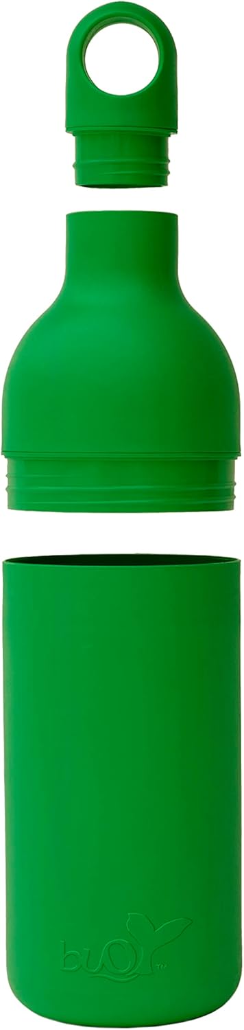 Buoy (Blue Sustainable BPA-Free Drinking Water Bottle - 30 Oz, 3-Part Design, Eco-Friendly, For Travel Outdoor Fitness Sports and Office, Kid and Gender Neutral Gift or Stocking Stuffer