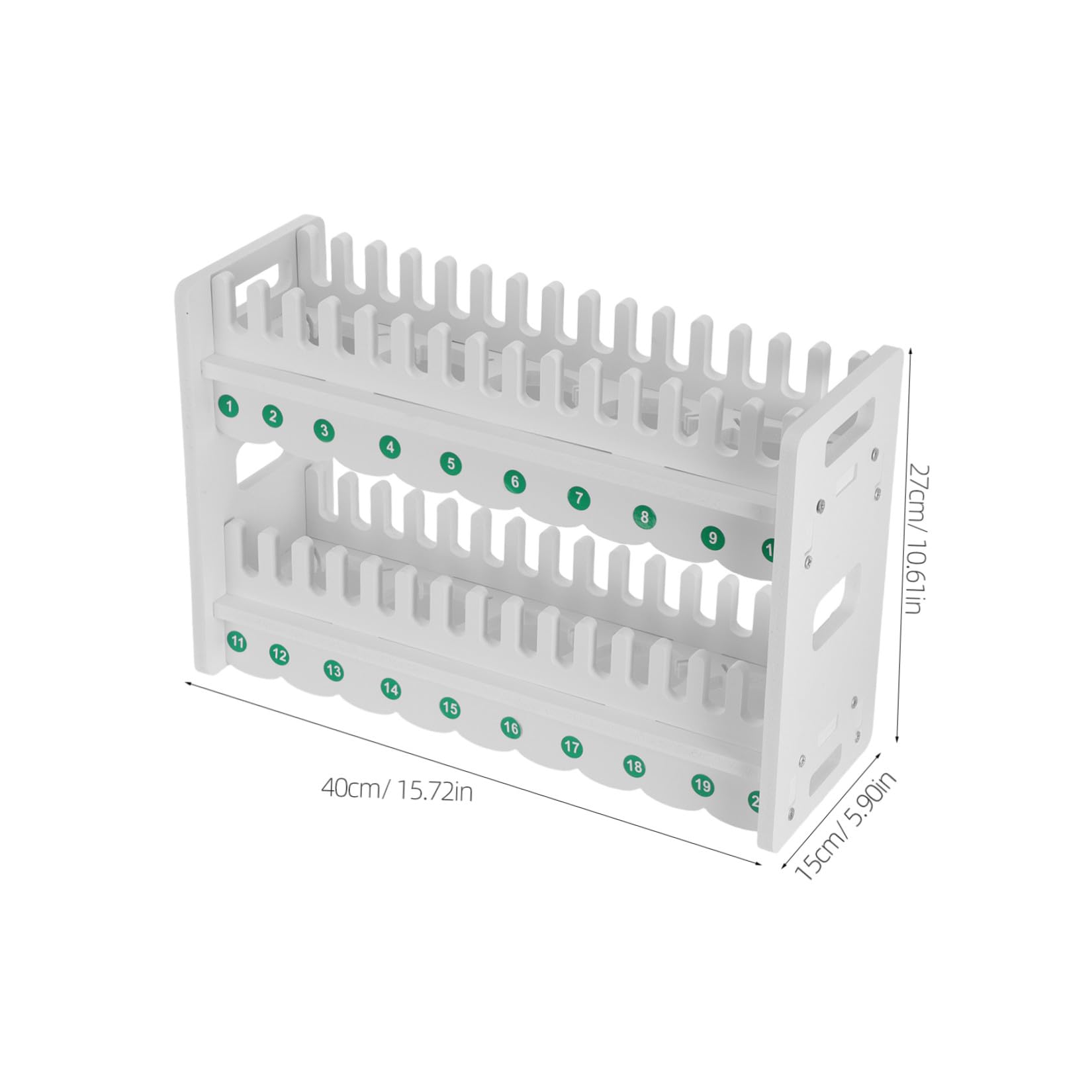 Generico Supporto Livelli in per a Cellulare Legno da e Scrivania Bianco 2 15 Scomparti, Organizer Multifunzione Stabile Smartphone e Dispositivi, per Ufficio e Casa
