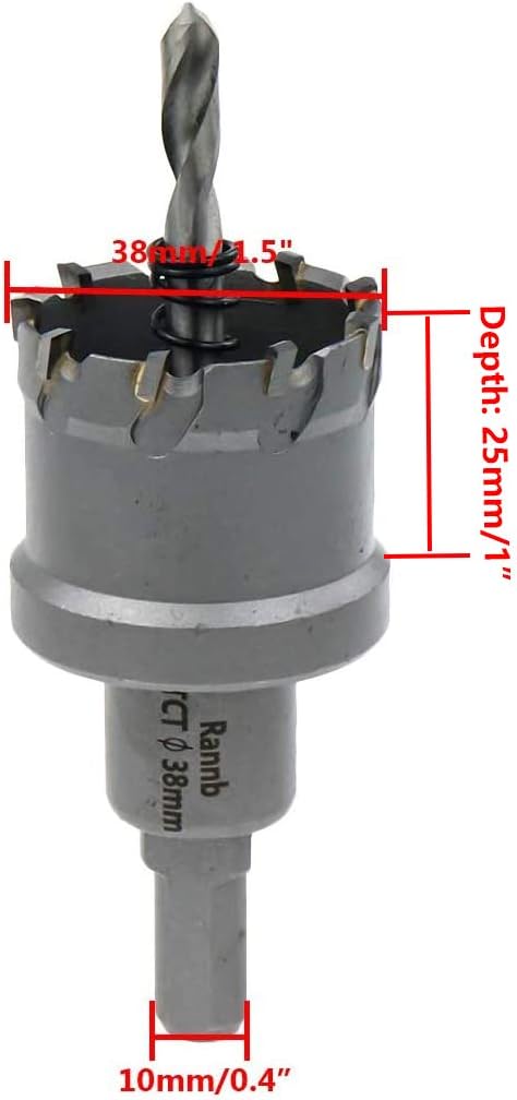 Hole Saw 1.5-inch/38mm Metal Hole Saw Carbide Tipped Hole Cutter photo 2