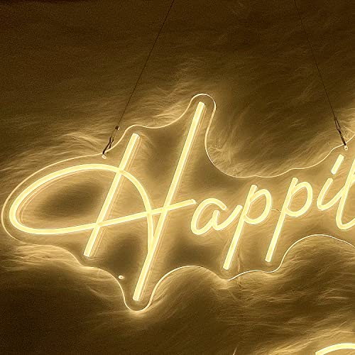 Image of Super Large Neon Sign Happily Ever After with Dimmer, Art Decorative Neon Lights for Bedroom, Wedding, Birthday, Home Wall Decor, Bachelorette Party (60.26 inchX12.52 inch)