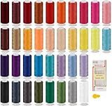 StiVerse Sewing Kit - 36 Colors Thread for Sewing & Needles, 300 Yard Sewing Thread, Polyester Thread,Sewing Kit for Adults Machine, Hand Stitching, Stitching, Quilting, Travel, Embroidery