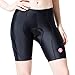 Eco-daily Womens Cycling Shorts 4D Padded Bicycle Bike Pants with Wide Waistband Black