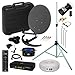 Produktbild Mobile Camping SAT Anlage Ø35cm mit HD Receiver & Dreibeinstativ | Digital Set im Koffer mit Koaxkabel HDMI Kabel UHD Single LNB Satfinder | auch für Balkone geeignet