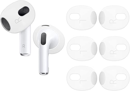 Funda para AirPod 3 fundas antideslizantes de silicona compatible con AirPods 3  Se ajusta en la funda de carga3 pares, color blanco 3pwa3