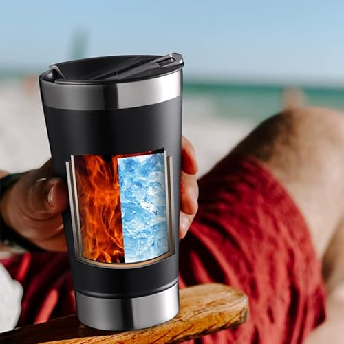 Turugi Copo isolado a vácuo de parede dupla de aço inoxidável 482 g com abridor de cerveja, caneca t